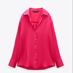 ZARA Satin Effect Shirt